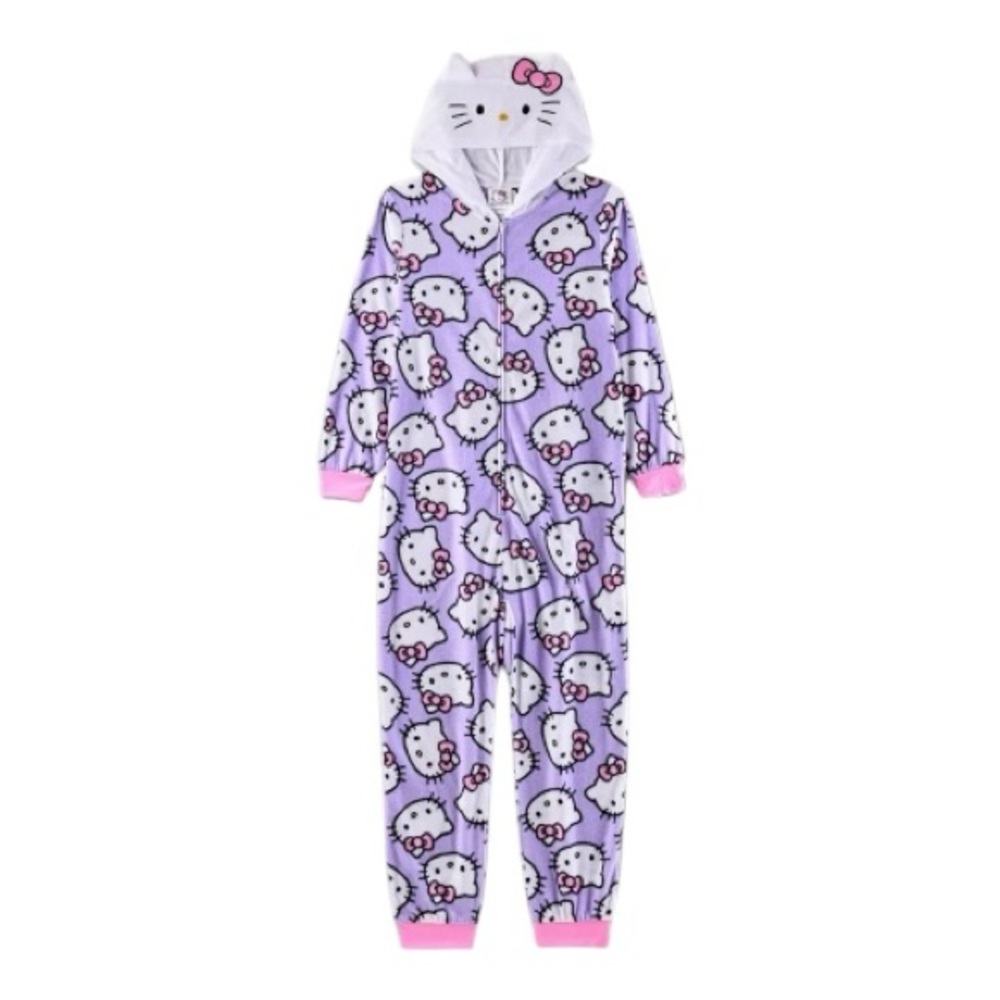 NEW Hello Kitty Lavender Fleece Onesie